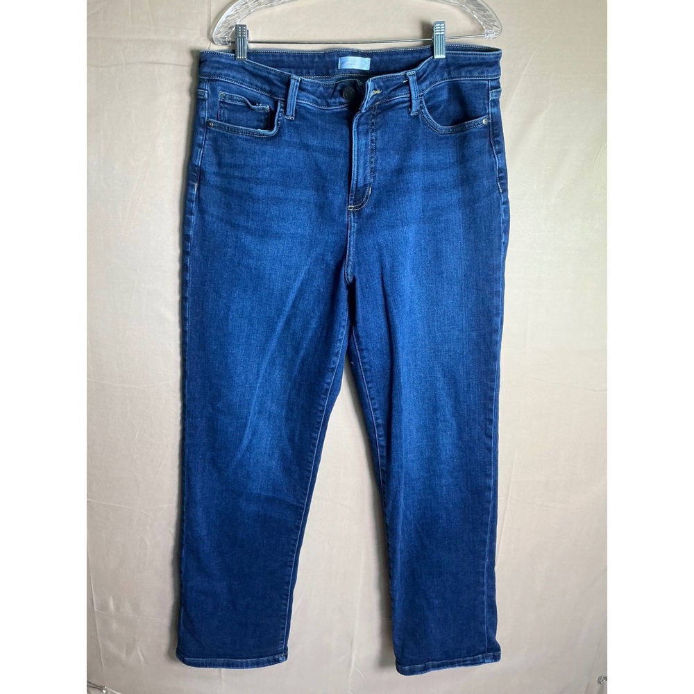 Lauren Conrad‎ Womens High Rise Straight Leg Jeans Dark Wash Size 16 - Picture 8 of 10